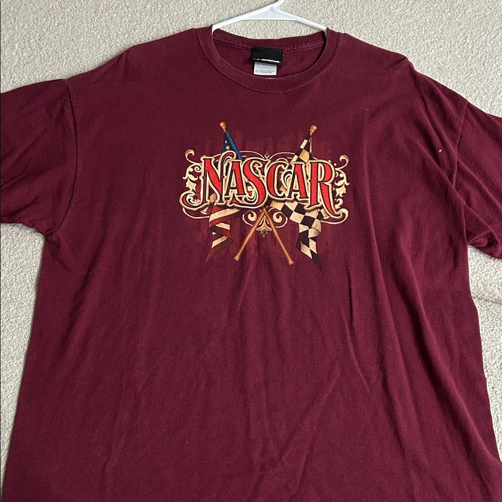 Nascar Men's Burgundy Short Sleeve Tee
